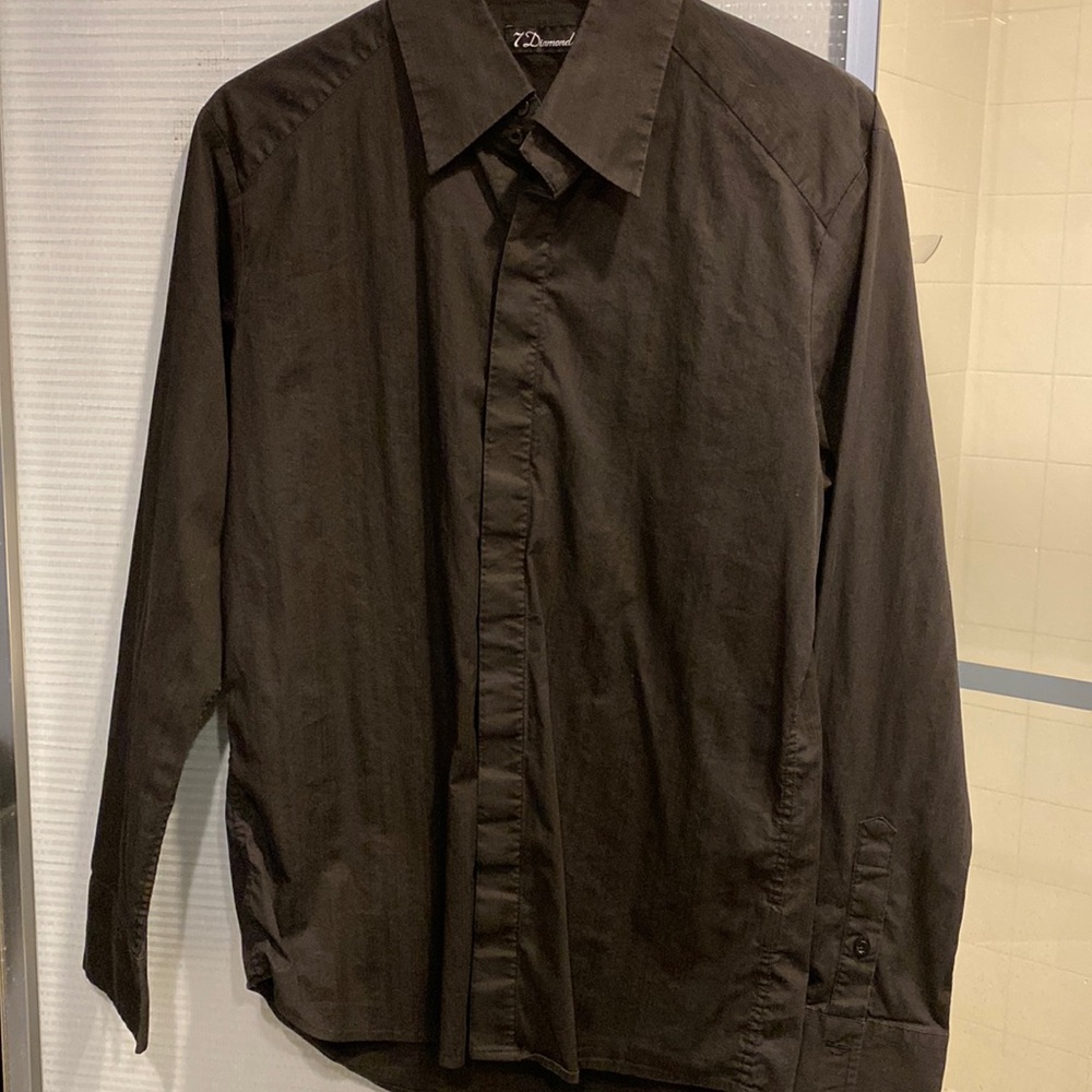Black dress button  down